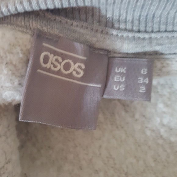 ASOS Gray Zip Up Sweatshirt Jacket - Picture 5 of 5